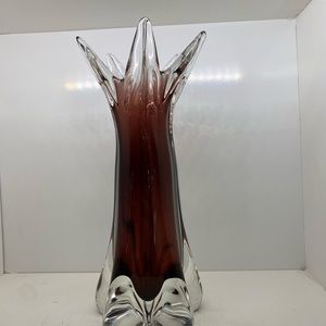 Josef Hospodka - Chřibská (Borske Sklo) - Red "Summer So" Vase